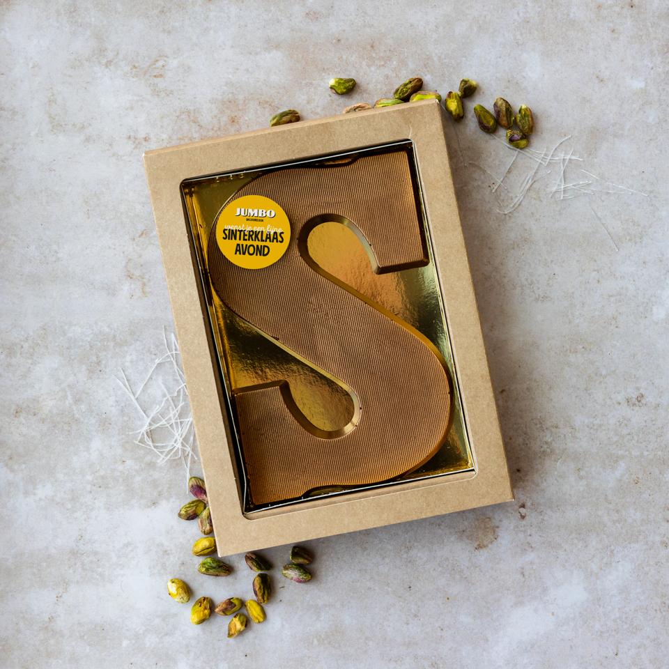 Dubai Sinterklaasletter mét eigen logoplaatje (Minimale afname 25 stuks)